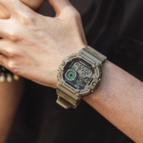 ZEGAREK MĘSKI CASIO Digital Moonphase WS-1700H-5AVDF