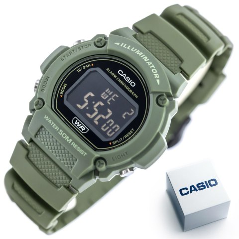 ZEGAREK MĘSKI CASIO W-219HC-3BVDF + BOX