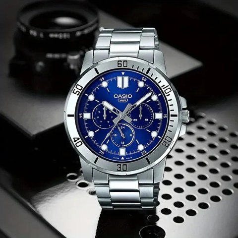 ZEGAREK MĘSKI CASIO MTP-VD300D-2E (zd268b) + BOX