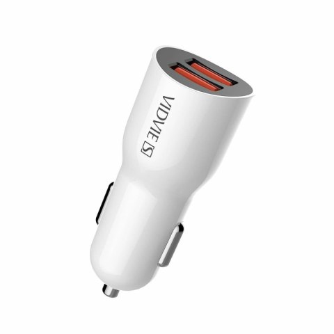 Ładowarka samochodowa VIDVIE S-CC02 2xUSB 2.4A biały