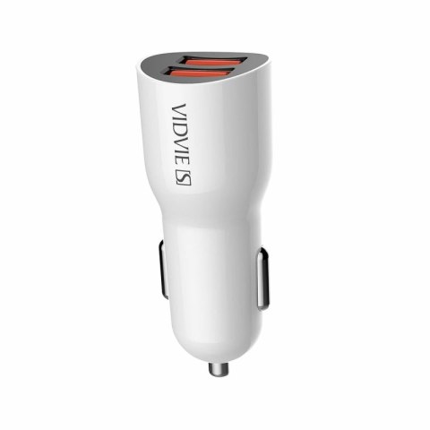 Ładowarka samochodowa VIDVIE S-CC02 2xUSB 2.4A biały
