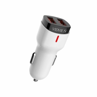 Ładowarka samochodowa VIDVIE S-CC06 2xUSB 2.4A biały