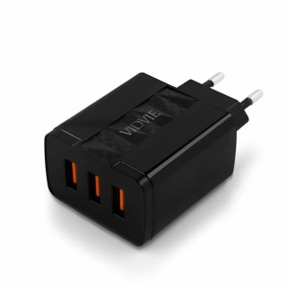 Ładowarka sieciowa VIDVIE PLE231 3xUSB + kabel Micro 2,4 A czarny
