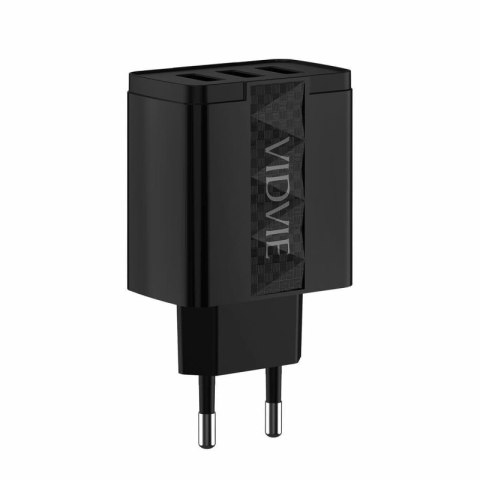 Ładowarka sieciowa VIDVIE PLE231 3xUSB + kabel Micro 2,4 A czarny