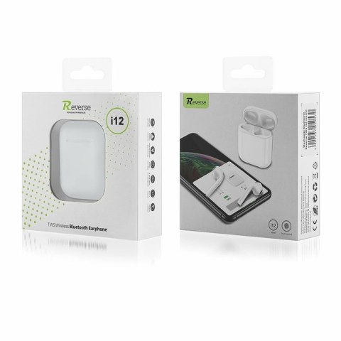 Słuchawki Bluetooth REVERSE TWS i12 biały