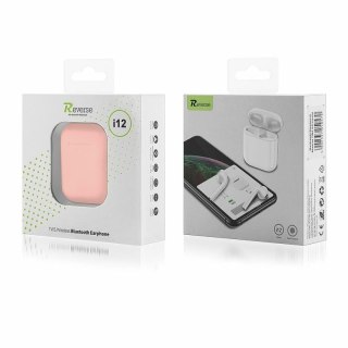 Słuchawki Bluetooth REVERSE TWS i12 różowy