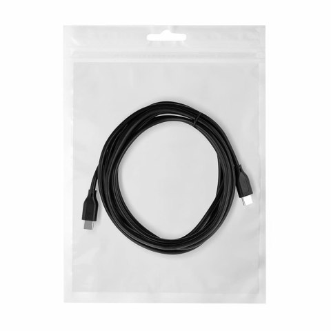 Kabel REVERSE Type C/Type C 3A, 2m czarny BAG
