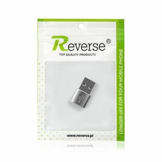 Adapter REVERSE USB/Type C srebrny