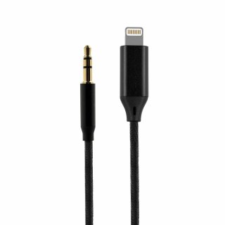 Kabel REVERSE Iphone/Jack 3.5mm 1m czarny BAG