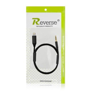 Kabel REVERSE Iphone/Jack 3.5mm 1m czarny BAG