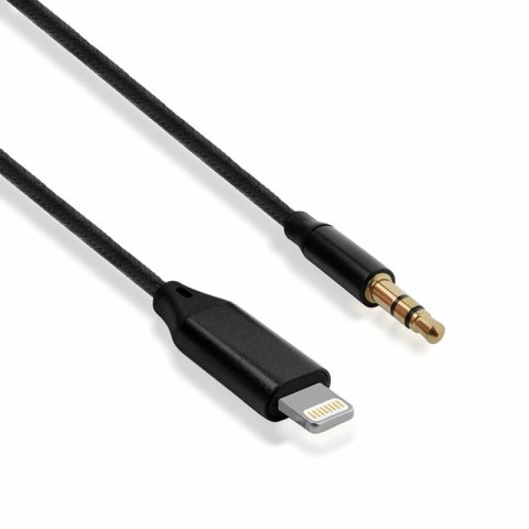 Kabel REVERSE Iphone/Jack 3.5mm 1m czarny BAG