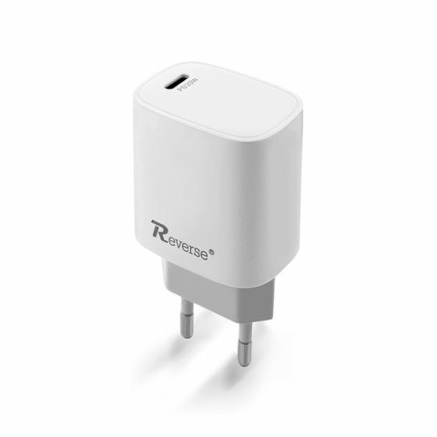 Ładowarka sieciowa REVERSE U58 1xType C + kabel Type C/iPhone 3A, 20W, Power Delivery biały