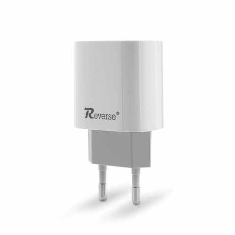 Ładowarka sieciowa REVERSE U58 1xType C + kabel Type C/iPhone 3A, 20W, Power Delivery biały