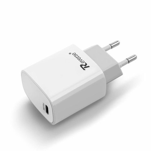 Ładowarka sieciowa REVERSE U58 1xType C + kabel Type C/iPhone 3A, 20W, Power Delivery biały