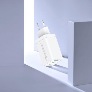 Ładowarka sieciowa VIDVIE PLE242 1xUSB + 2xType C 3A 67W biały