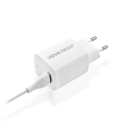 Ładowarka sieciowa VIDVIE PLE249 1xUSB + kabel Micro 3A 18W QC 3.0 biały