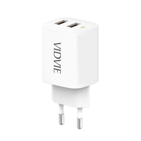 Ładowarka sieciowa VIDVIE PLE250 2xUSB 2.4A biały