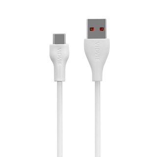 Ładowarka sieciowa VIDVIE PLE250C 2xUSB + kabel Type C 2.4A biały