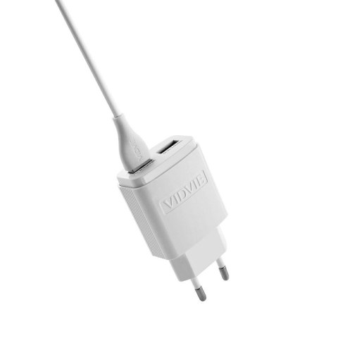 Ładowarka sieciowa VIDVIE PLE245 2xUSB + kabel Micro 2.4A biały