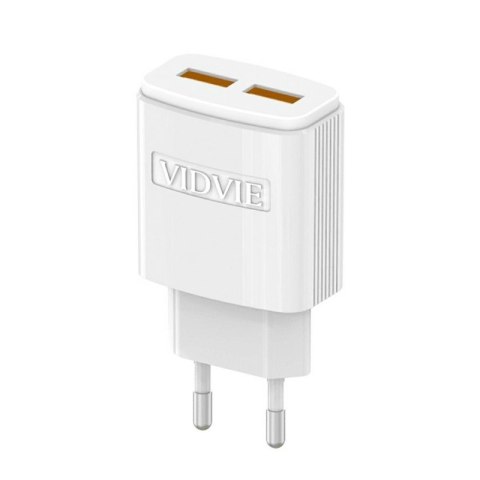 Ładowarka sieciowa VIDVIE PLE245 2xUSB + kabel Type C 2.4A biały