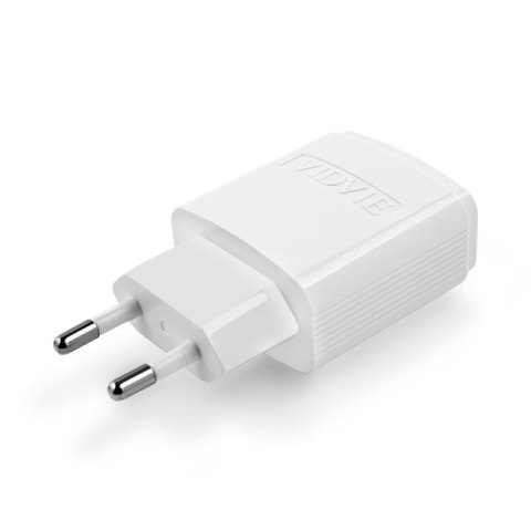 Ładowarka sieciowa VIDVIE PLE245 2xUSB + kabel Type C 2.4A biały