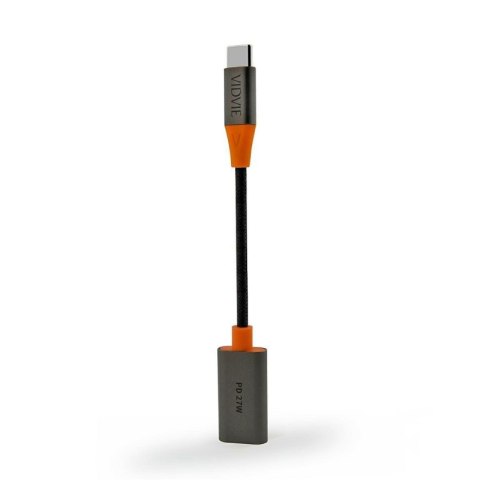 Kabel VIDVIE AL1119 żeński iPhone/Type-C 12cm, PD 27W czarny