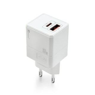 Ładowarka sieciowa REVERSE U63 1xUSB + 1xType C 35W, GaN, Power Delivery biały