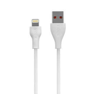 Ładowarka sieciowa VIDVIE PLE245 2xUSB + kabel Iphone 2.4A biały