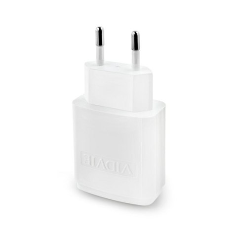Ładowarka sieciowa VIDVIE PLE245 2xUSB + kabel Iphone 2.4A biały