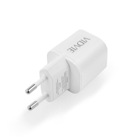 Ładowarka sieciowa VIDVIE PLE255 1xUSB + 1xType C 3A 35W GaN compatible PD20W biały