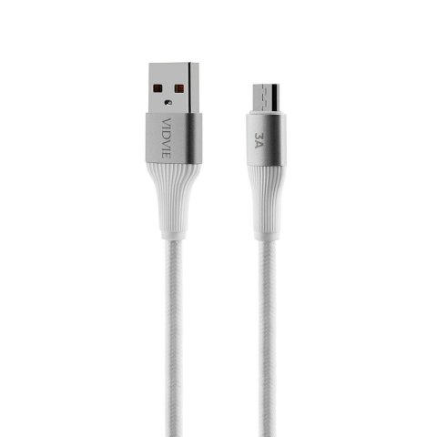 Kabel VIDVIE CB4038 USB/Micro 3A, 2m biały