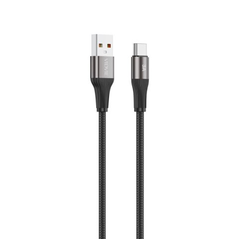 Kabel VIDVIE CB4038 USB/Type C 3A, 3m czarny