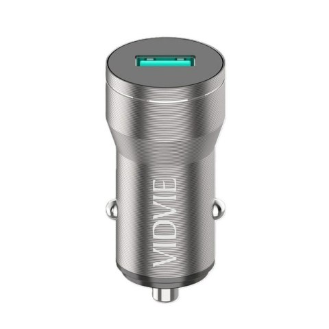 Ładowarka samochodowa VIDVIE CC536 1xUSB QC 3.0 18W srebrny