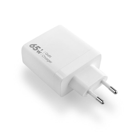 Ładowarka sieciowa VIDVIE PLE262 1xUSB + 2xType C + kabel Type C/iPhone 3A 65W GaN biały