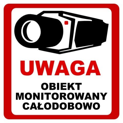 NAKLEJKA OBIEKT MONITOROWANY 20x20 6039