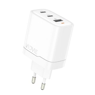 Ładowarka sieciowa VIDVIE PLE266 1xUSB + 2xType-C 3A PD 30W biały