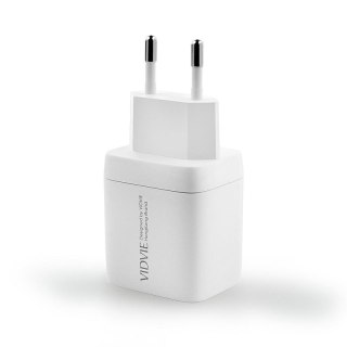 Ładowarka sieciowa VIDVIE PLE267 1xUSB + 1xType C 3A PD 20W biały