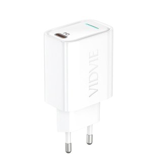 Ładowarka sieciowa VIDVIE PLE268 1xUSB + 1xType C 3A PD 20W biały