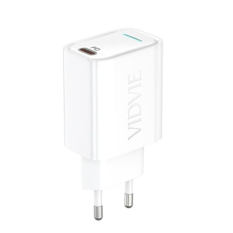 Ładowarka sieciowa VIDVIE PLE268 1xUSB + 1xType C 3A PD 20W biały