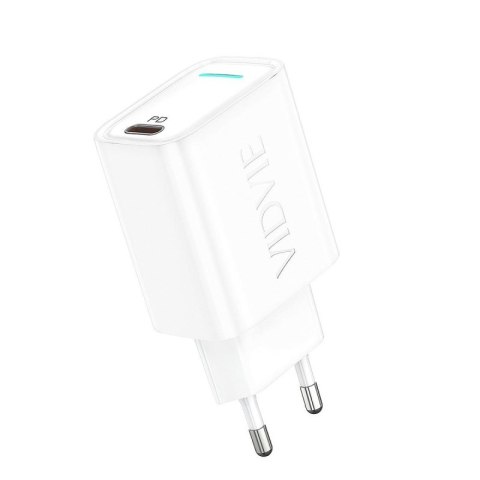 Ładowarka sieciowa VIDVIE PLE268 1xUSB + 1xType C 3A PD 20W biały