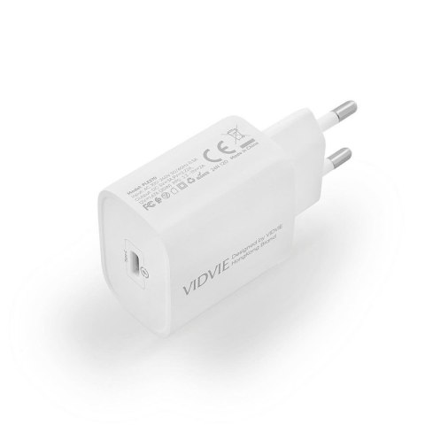 Ładowarka sieciowa VIDVIE PLE270 1xType C 3A, 20W biały