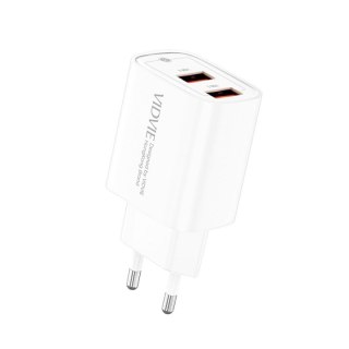 Ładowarka sieciowa VIDVIE PLE272 2xUSB 2.4A biały