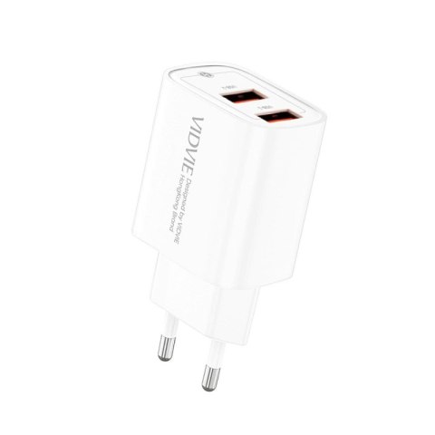 Ładowarka sieciowa VIDVIE PLE272 2xUSB 2.4A biały