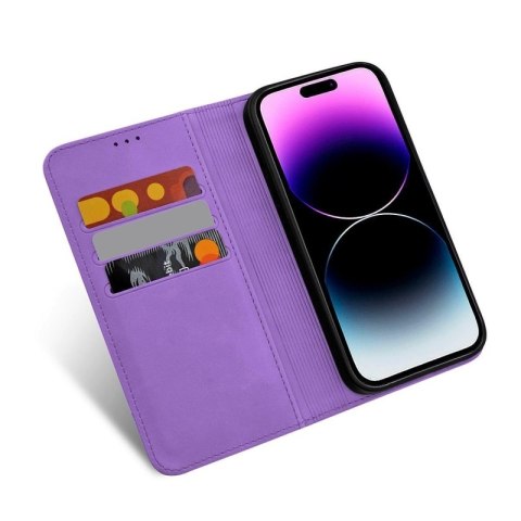 Kabura PRIME BOOK do Motorola MOTO G05/E15 fioletowy