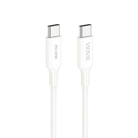 Kabel VIDVIE CB4049 Type C/Type C 60W, 1m biały