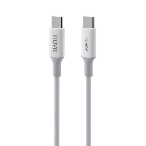 Kabel VIDVIE CB4049 Type C/Type C 60W, 1m biały