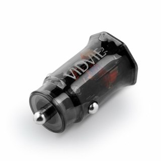 Ładowarka samochodowa VIDVIE CC549 1xUSB + 1xType C 30W czarny