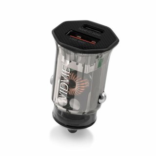 Ładowarka samochodowa VIDVIE CC549 1xUSB + 1xType C + kabel Type C/iPhone 30W czarny