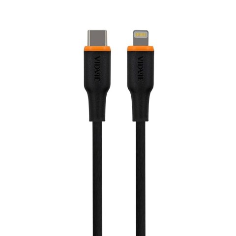Ładowarka samochodowa VIDVIE CC549 1xUSB + 1xType C + kabel Type C/iPhone 30W czarny