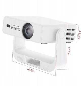 Mini Projektor Przenośny Rzutnik Android 14 WiFi 360 Full HD 4K do Telefonu Zenwire IMC260